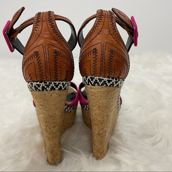 RUPERT Sanderson Nissa Peep Toe Wedge EU Size 36/ US Size 6 - Picture 4 of 12